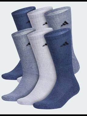 Adidas Cushioned Arch Compression Men's Crew Socks 6-pack.